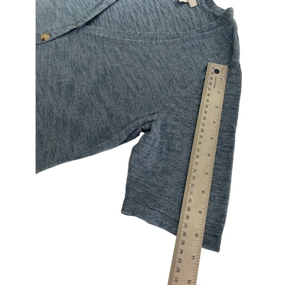 Croft & Barrow Womens Button Front Knit Cardigan Blue V-Neck Size PS - Picture 8 of 10